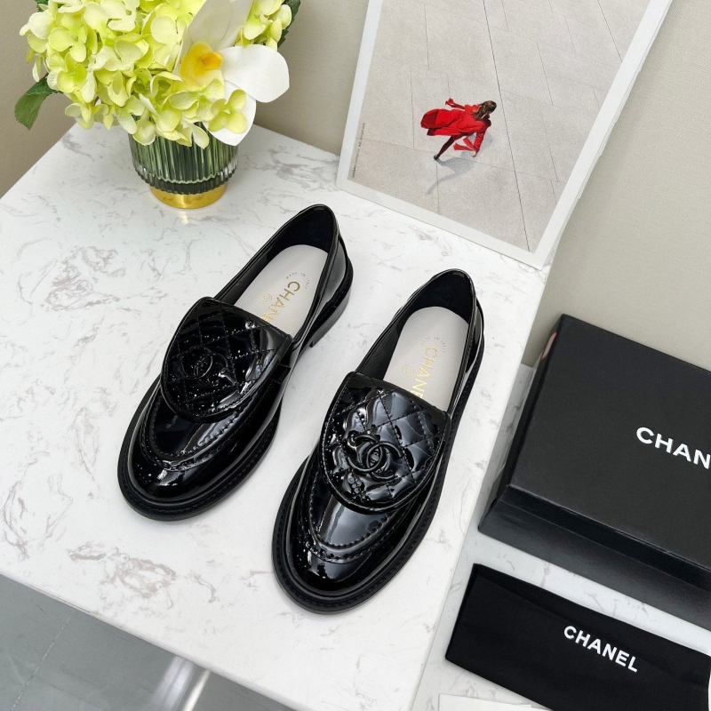 Ch*el leather shoes